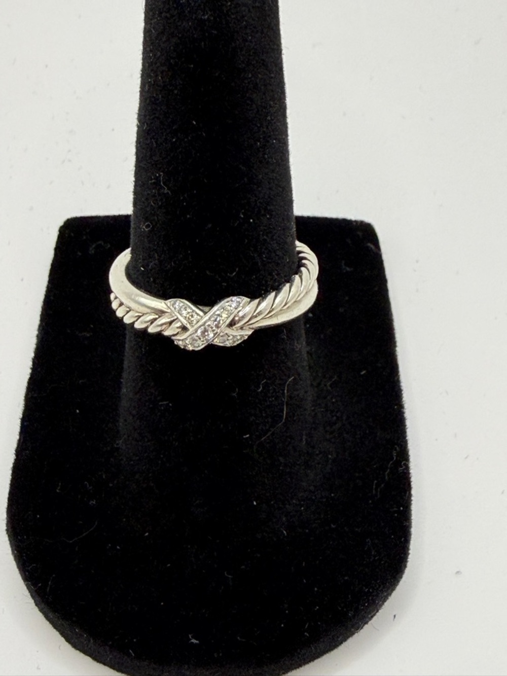 David Yurman Petite Diamond X Ring - Picture 2 of 11